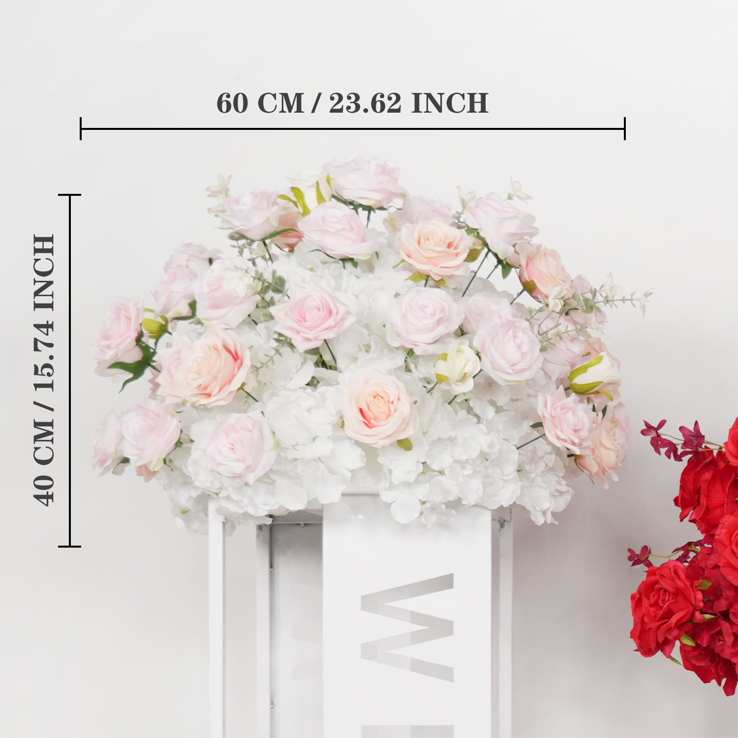 Hydrangea Rose Wedding Table Centerpiece Decor